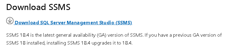 SSMS general availability release 