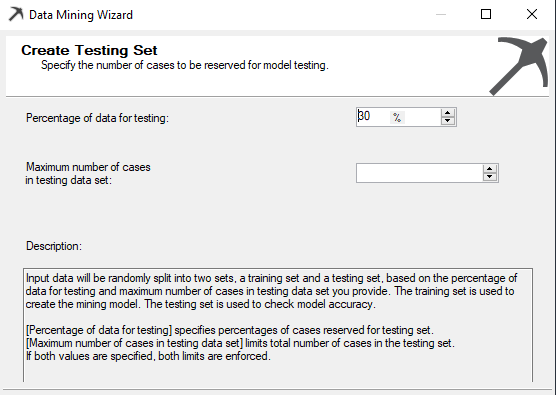 Creating a Testing Data Set in measuring Accuracy in Data Mining