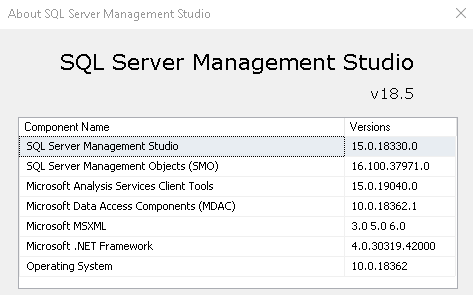 SSMS latest version