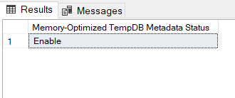 Enabling Memory-Optimized TempDB Metadata feature for SQL Server 2019