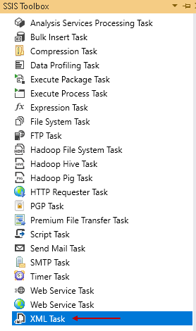 SSIS toolbox