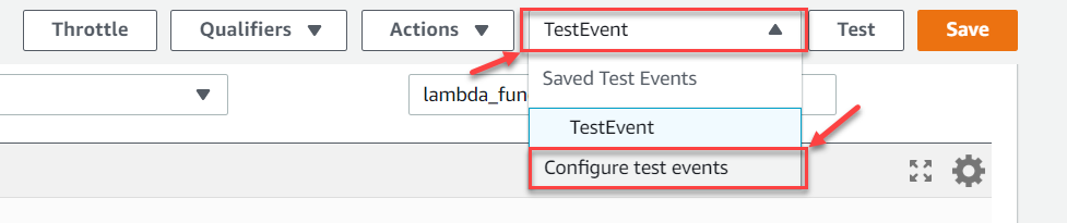 Configure Test Events