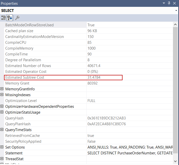 Cost threshold for parallelism