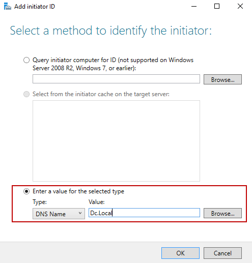 Select method to identify the initiator