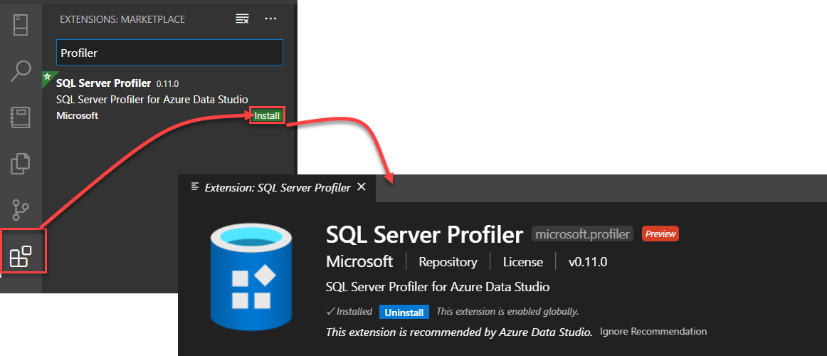 SQL Profiler extension 