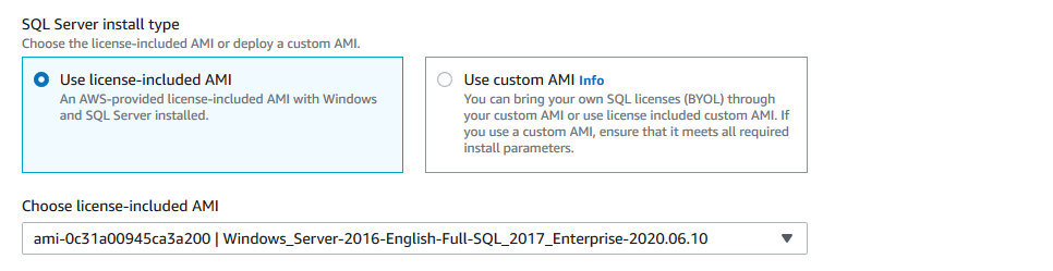 SQL Server install type