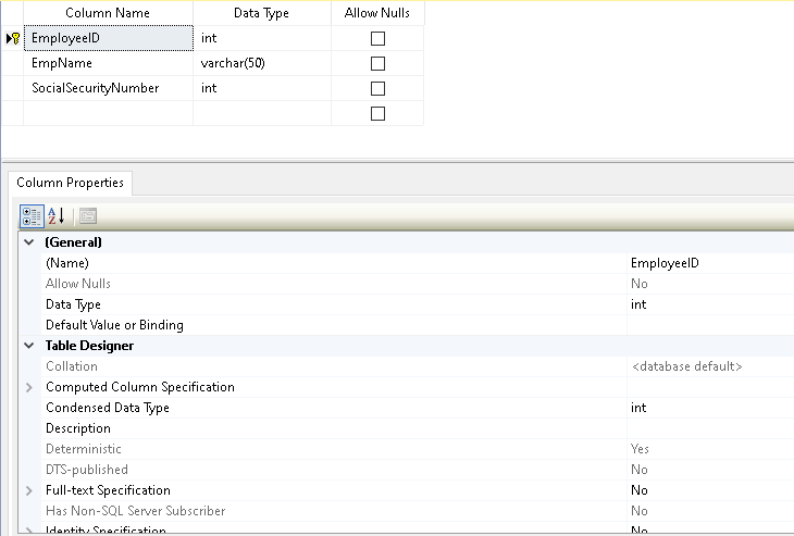 Unique Index in SQL Server