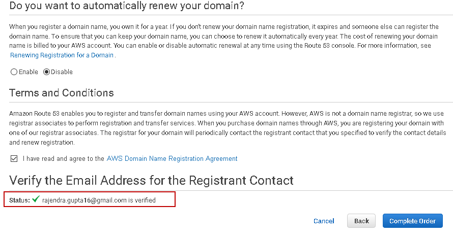 Amazon Registrar
