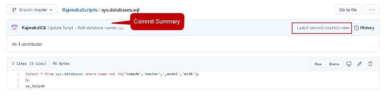 Commit Changes