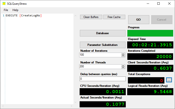 Creating fake workload in SQL Server