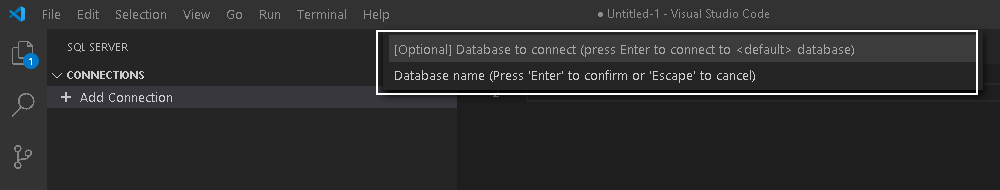 Enter database name