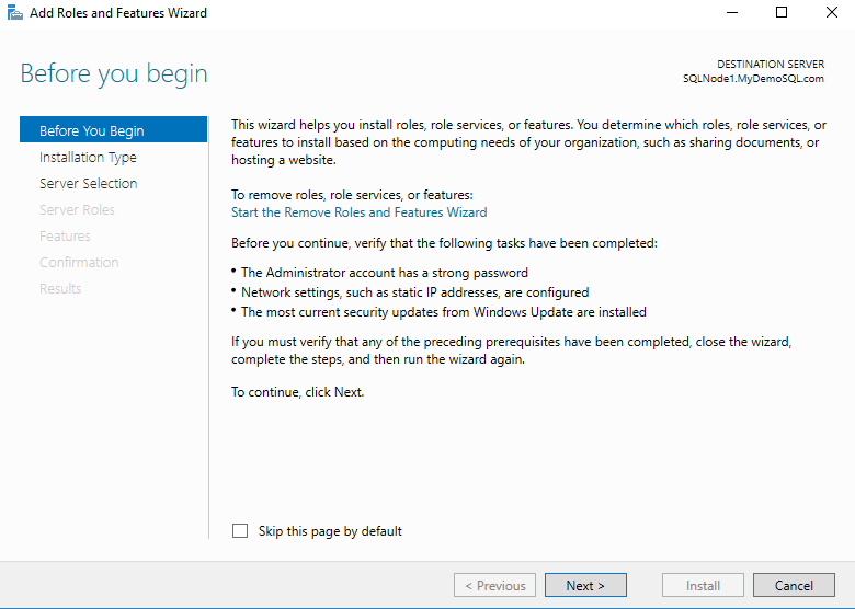 Failover Cluster configuration  for SQL Server Always On Availability Groups