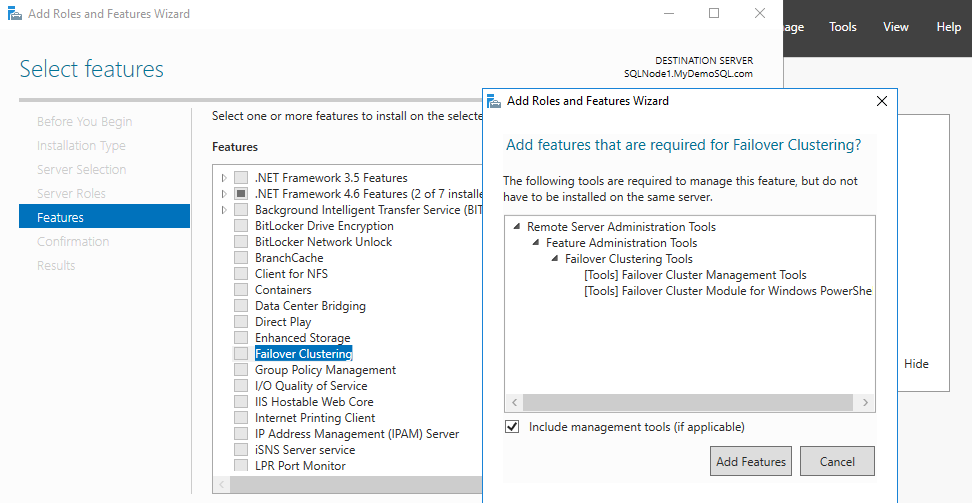 Failover clustering