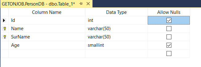 How to create a composite primary key in SQL Server