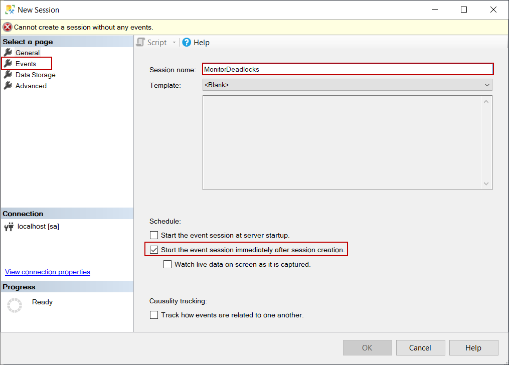 Monitor deadlocks in SQL Server