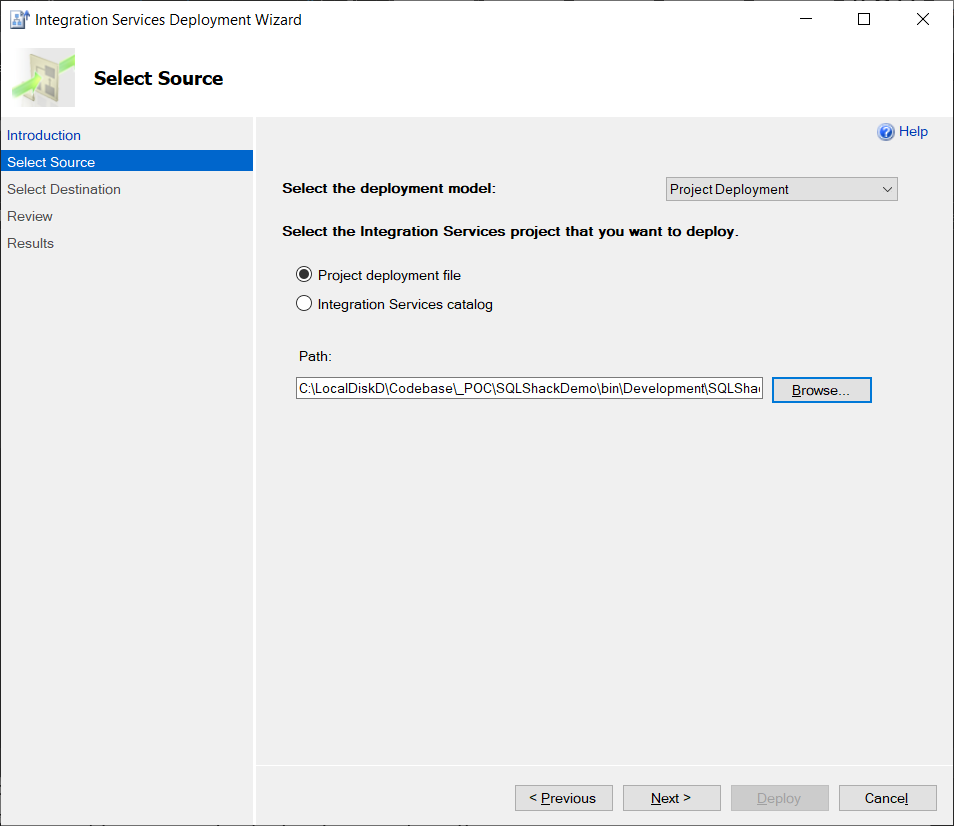 Project Deployment Model