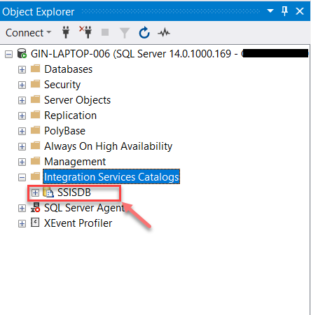 SSISDB created under the Integration Services Catalog