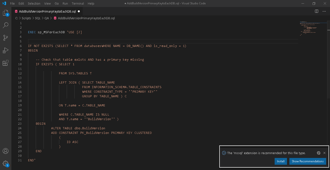 sql prompt hints