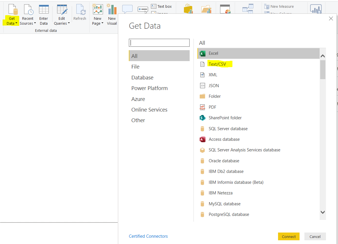 Importing Titanic dataset into Power BI