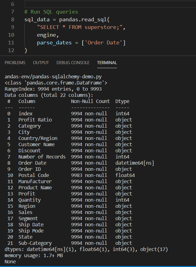 Running queries to read data from SQL table - Databases in Python