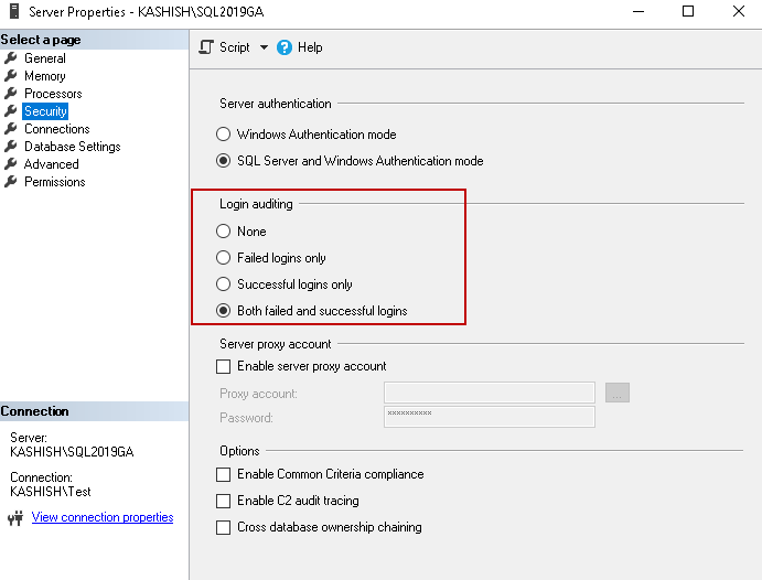 Login Auditing