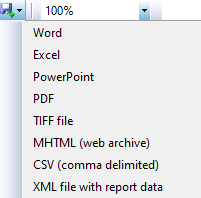 Options of exporting in SSRS