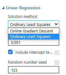 Choosing a Solution methos in Linear Regression.