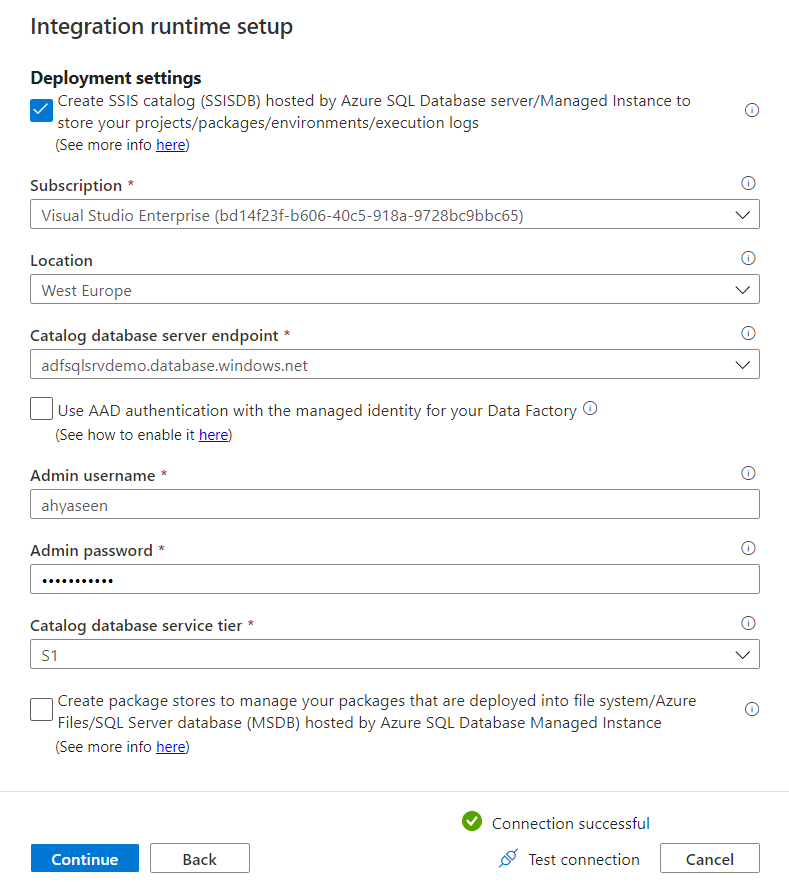 Deployment Settings