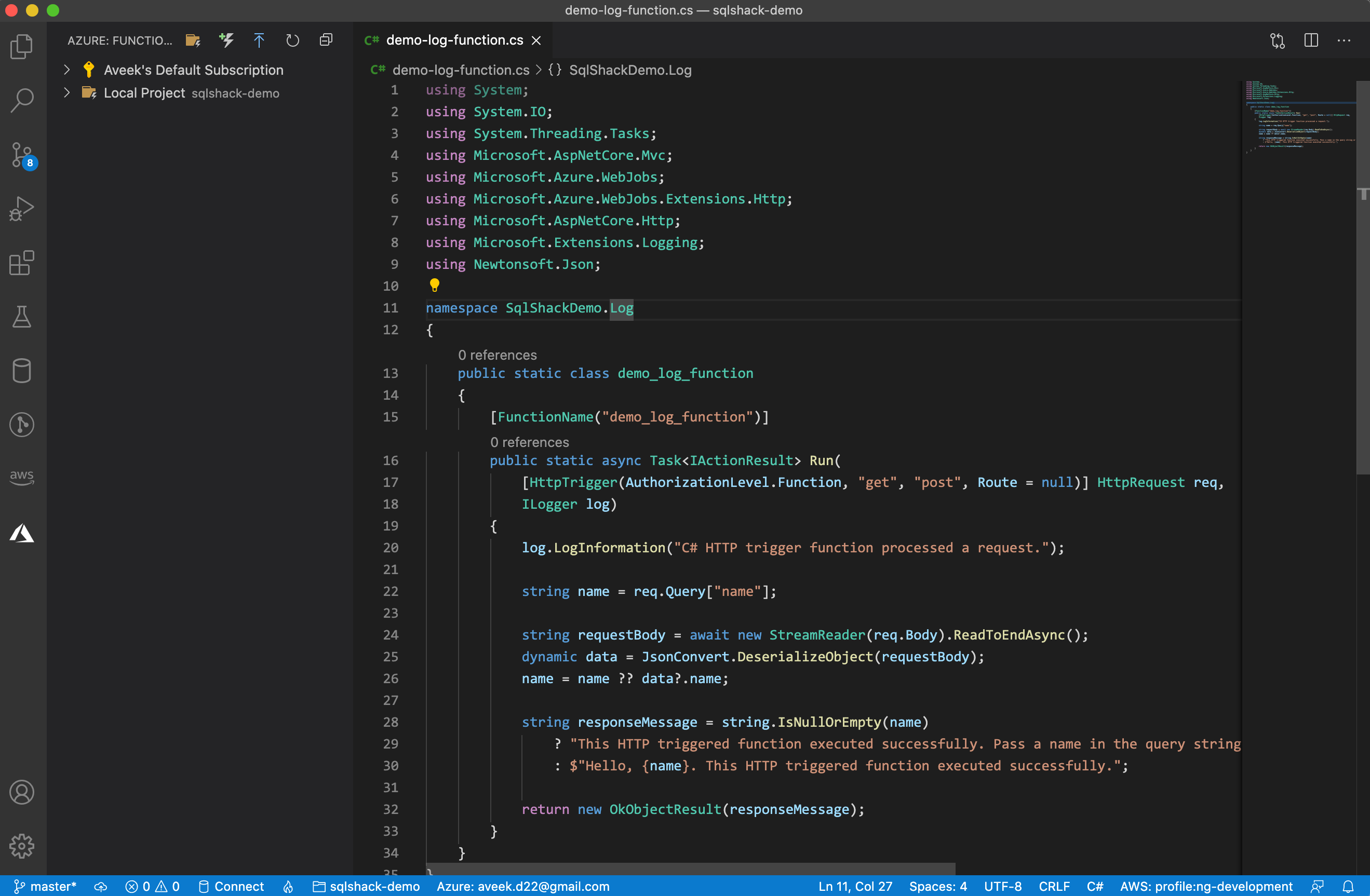 Authoring application using Visual Studio Code