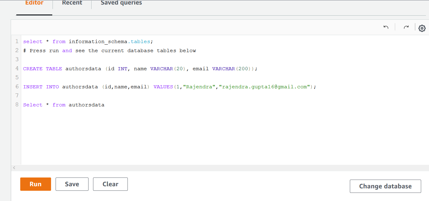  in-built query editor