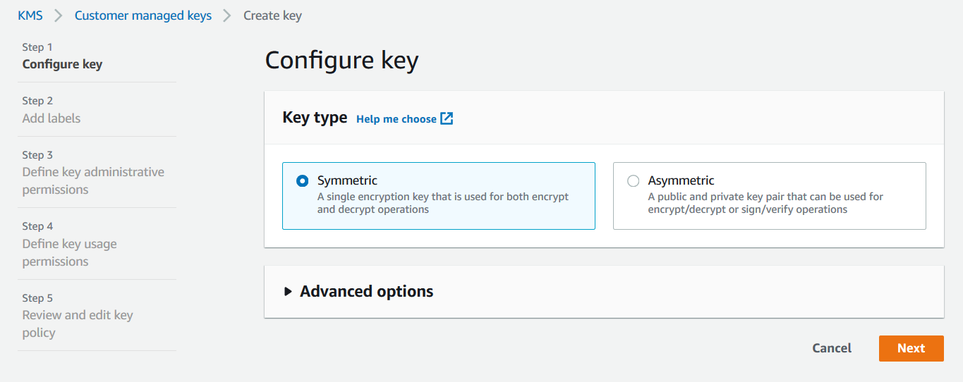 Configure key