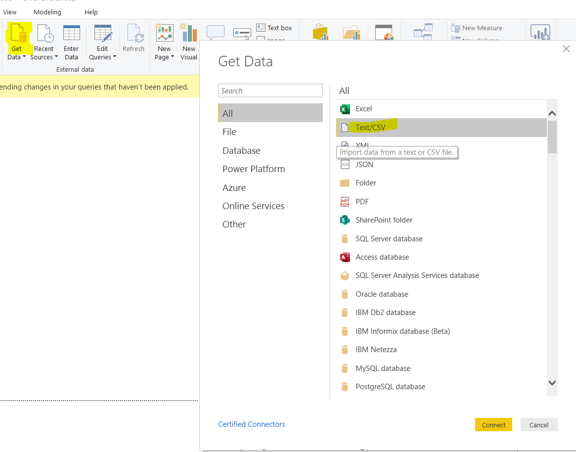 Screenshot showing how to upload a CSV file
