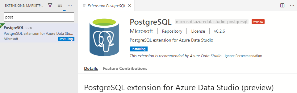 search for PostgreSQL extension 