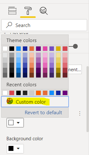 Selecting a custom color