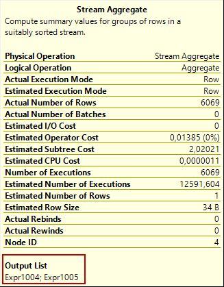Stream aggregate operator tooltip