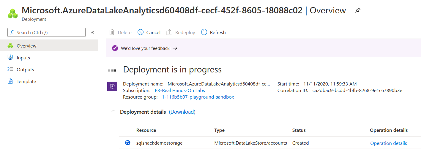 Deploying the Azure resources