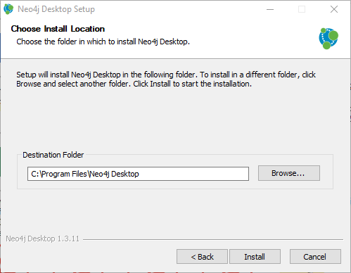Selecting the installation path