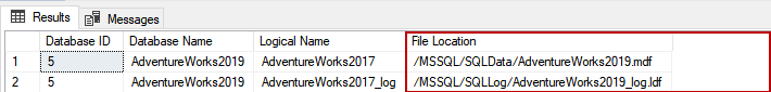 View SQL database files