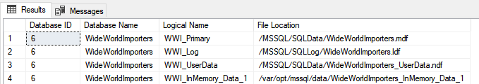 View SQL database files