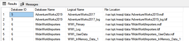 View SQL database files