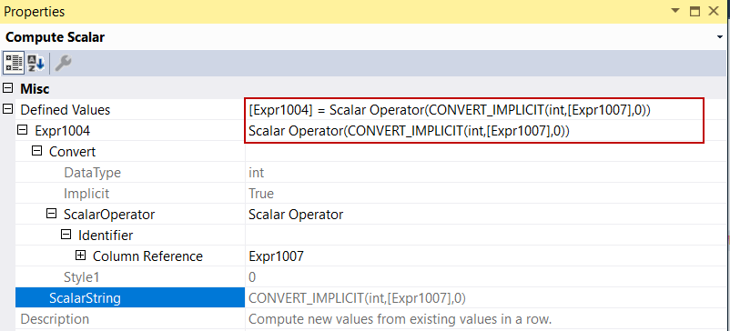 How we can determine Compute Scalar operator for query tuning