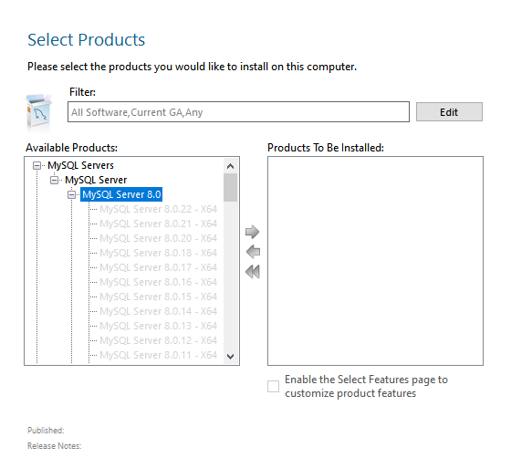 MySQL 8.0 version