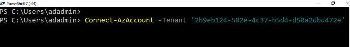 Note-down the Tenant id 