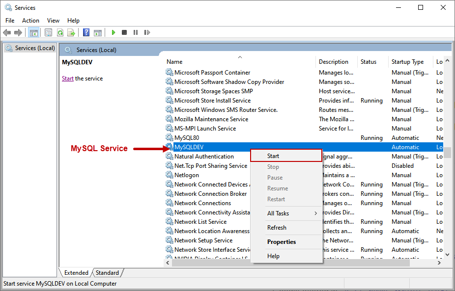 Service installed successfully
