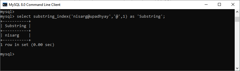 SUBSTRING_INDEX  function example
