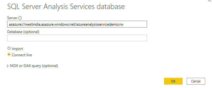 Analysis Services databases