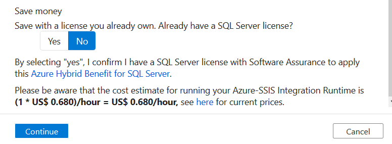 Azure-SSIS Integration runtime 