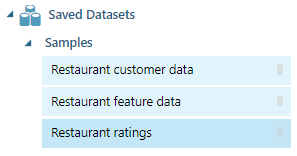 Existing data set of Restaurant data set in Azure Machine Learning 