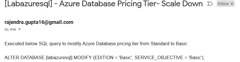 scaling down pricing tier 