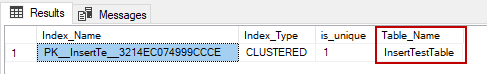 Find the table name from its object id